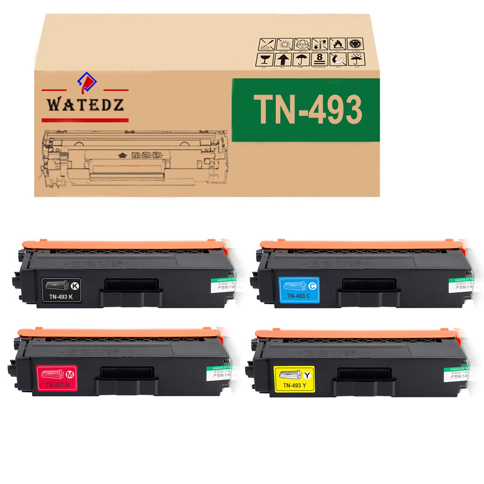 トナーカートリッジセット Amazon.co.jp: WATEDZ ブラザー用 TN-493 大容量版 互換トナー